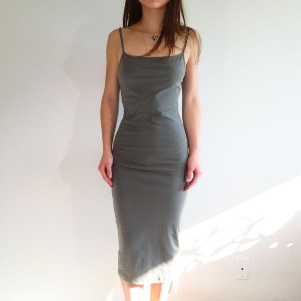 James Perse Women's Green and Khaki Dress - Picture 5 of 5